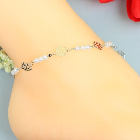 "Handmade Anklet – A Stylish Choice for Women, Thoughtful Gift Idea, EVCH1742 - Picture 2 of 10